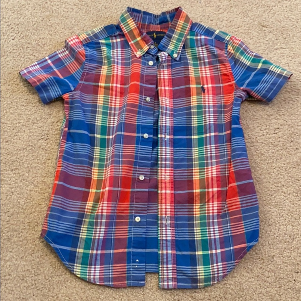 Kids Ralph Lauren Button Down Short Sleeve Shirt